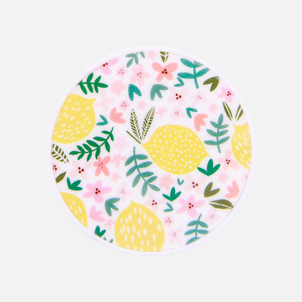 Charger l&#39;image dans la galerie, Poignée et appui imprimé citrons et fleurs pour téléphone intelligent
