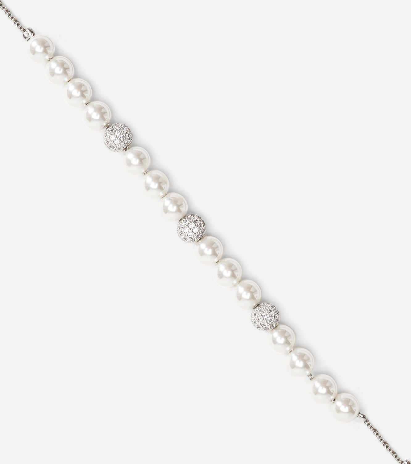 Bracelet argenté perles et pierres