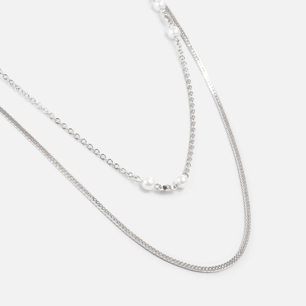 Charger l&#39;image dans la galerie, Ensemble deux colliers chaîne et perles
