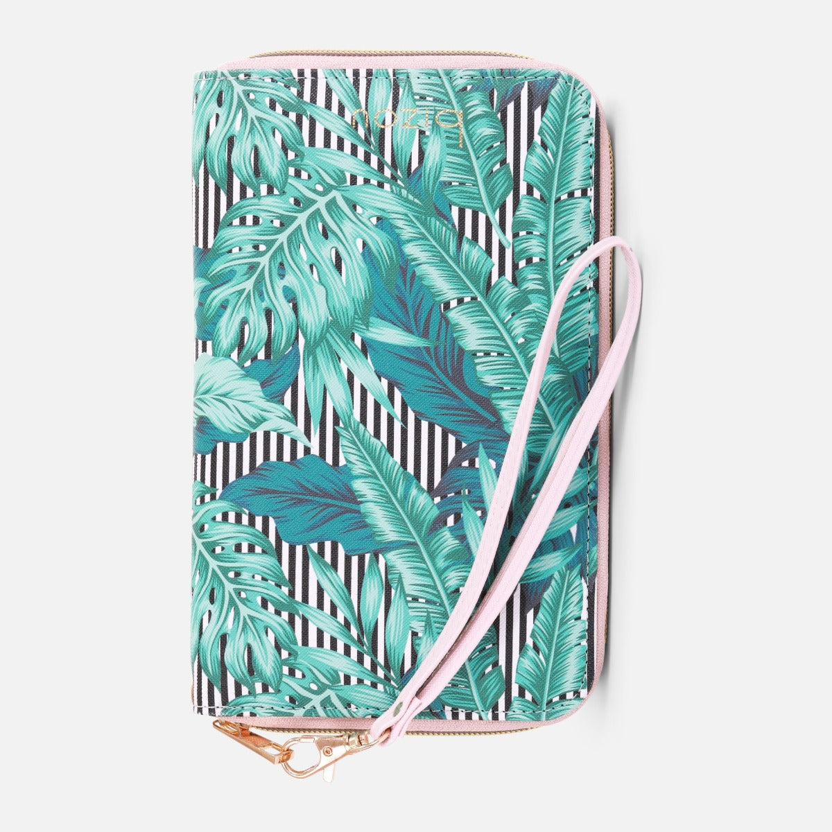 Family passport case with tropical print