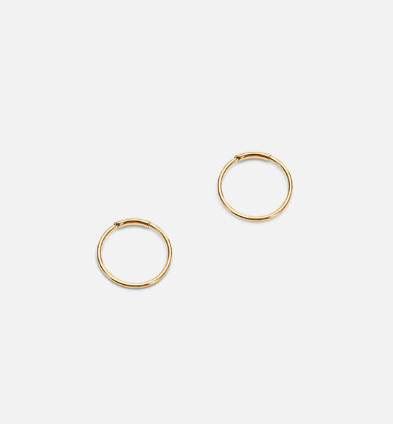 Load image into Gallery viewer, Small golden stainless steel hoops
