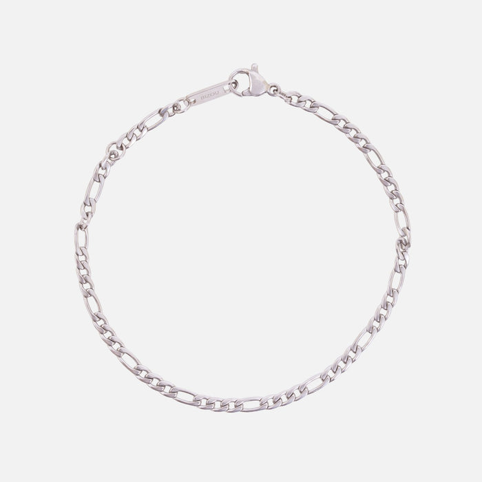 Bracelet avec maille figaro en acier inoxydable