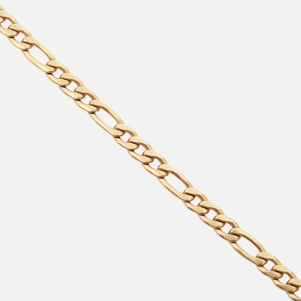 Load image into Gallery viewer, Stainless steel golden bracelet with figaro mesh
