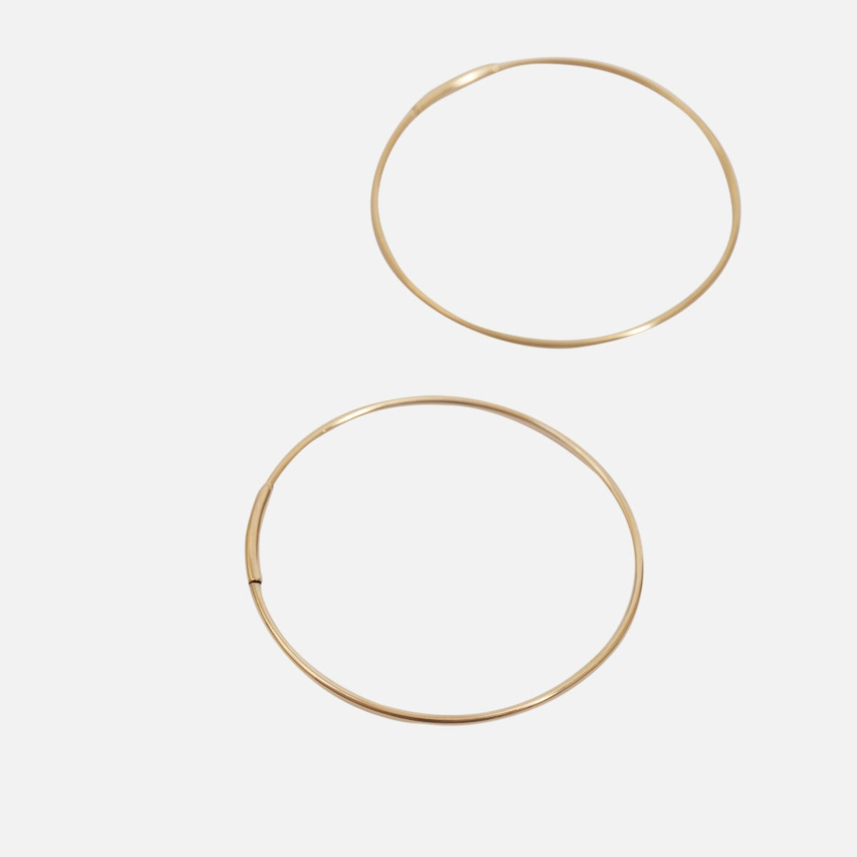 Boucles d’oreilles anneaux dorées 35 mm en acier inoxydable