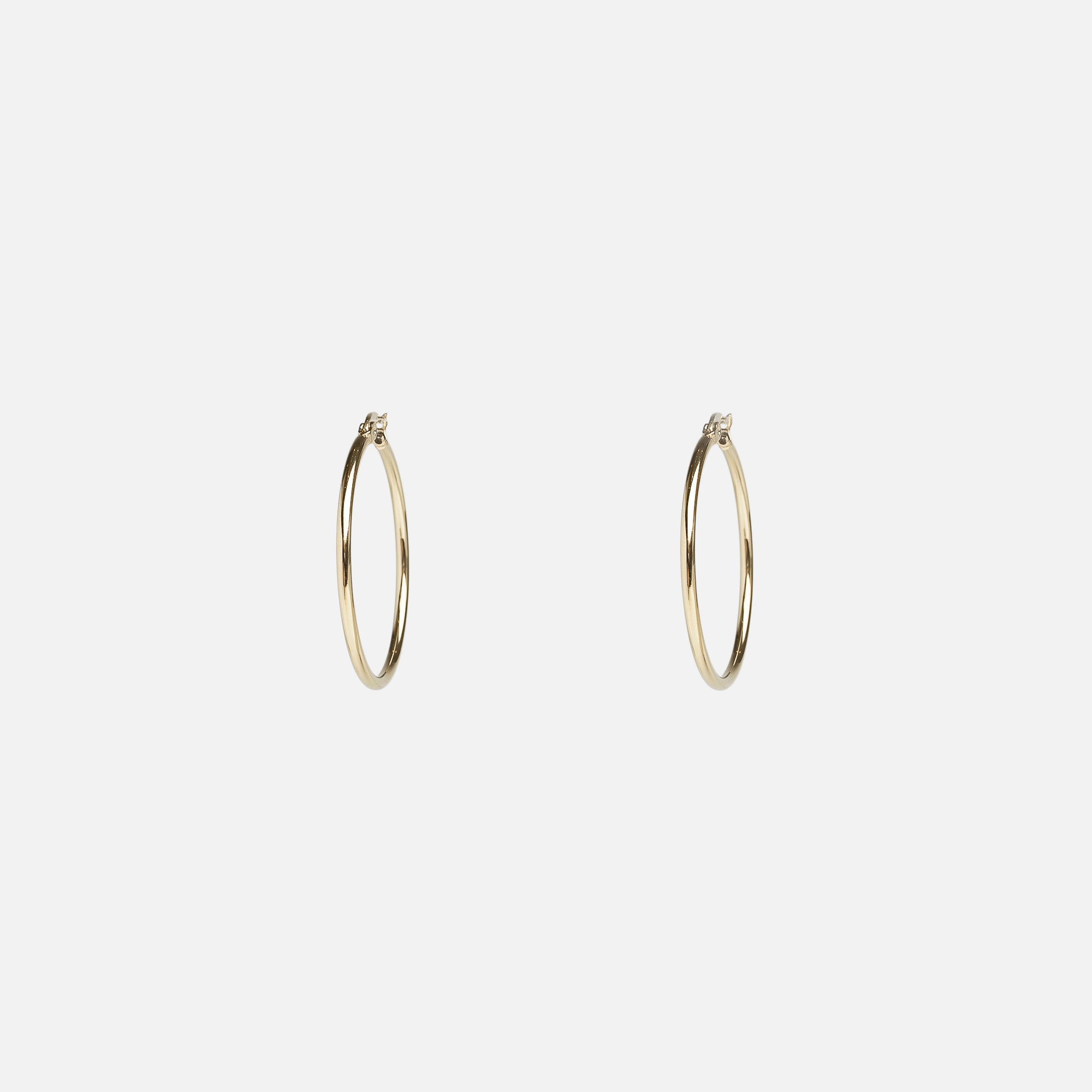 Boucles d’oreilles anneaux dorés 35 mm en acier inoxydable
