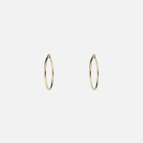 Charger l&#39;image dans la galerie, Boucles d’oreilles anneaux dorés 35 mm en acier inoxydable
