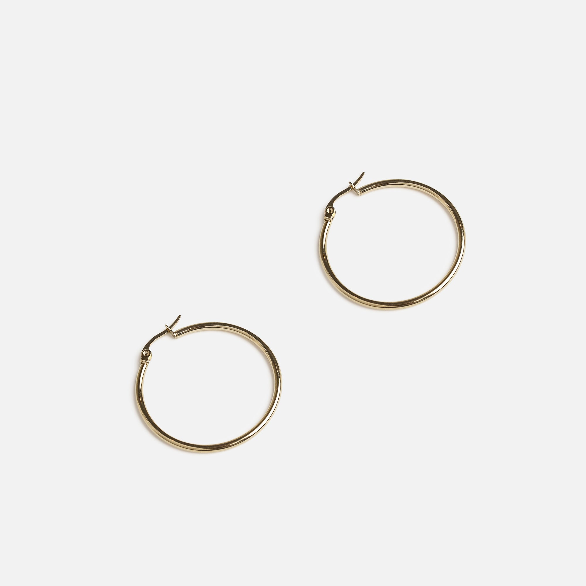 Boucles d’oreilles anneaux dorés 35 mm en acier inoxydable