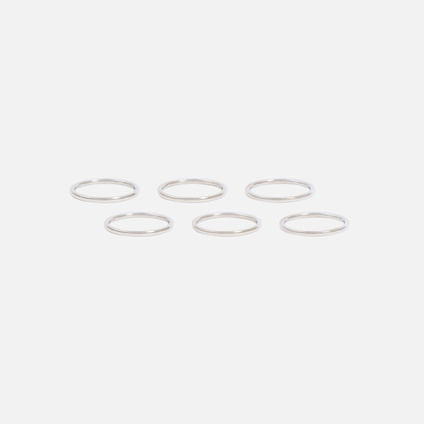 Load image into Gallery viewer, Set of six stainless steel midi rings
