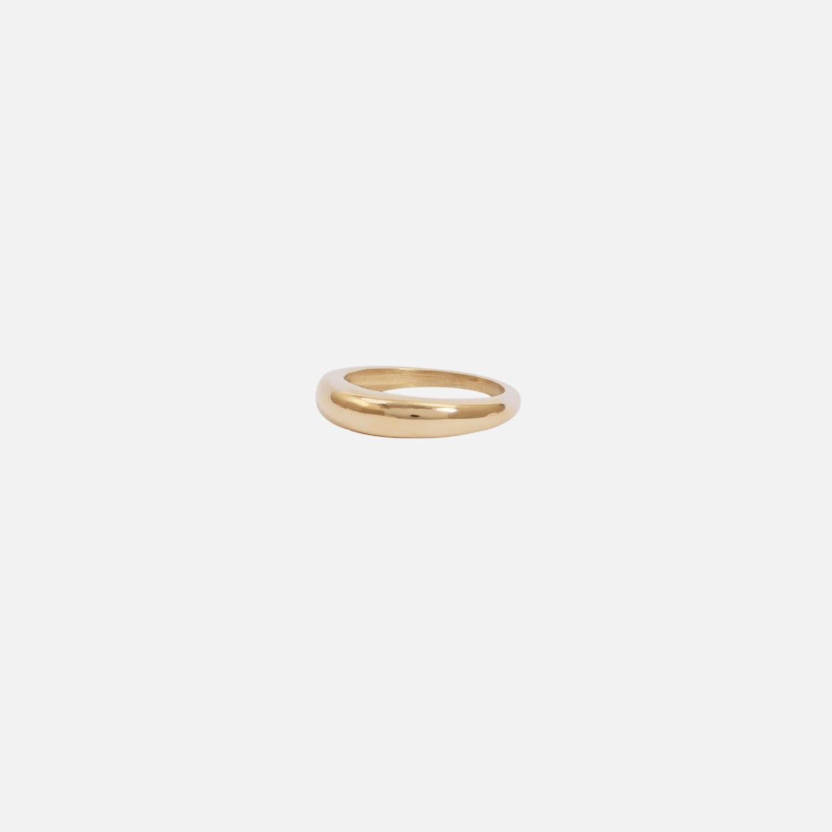 Plain golden stainless steel ring 