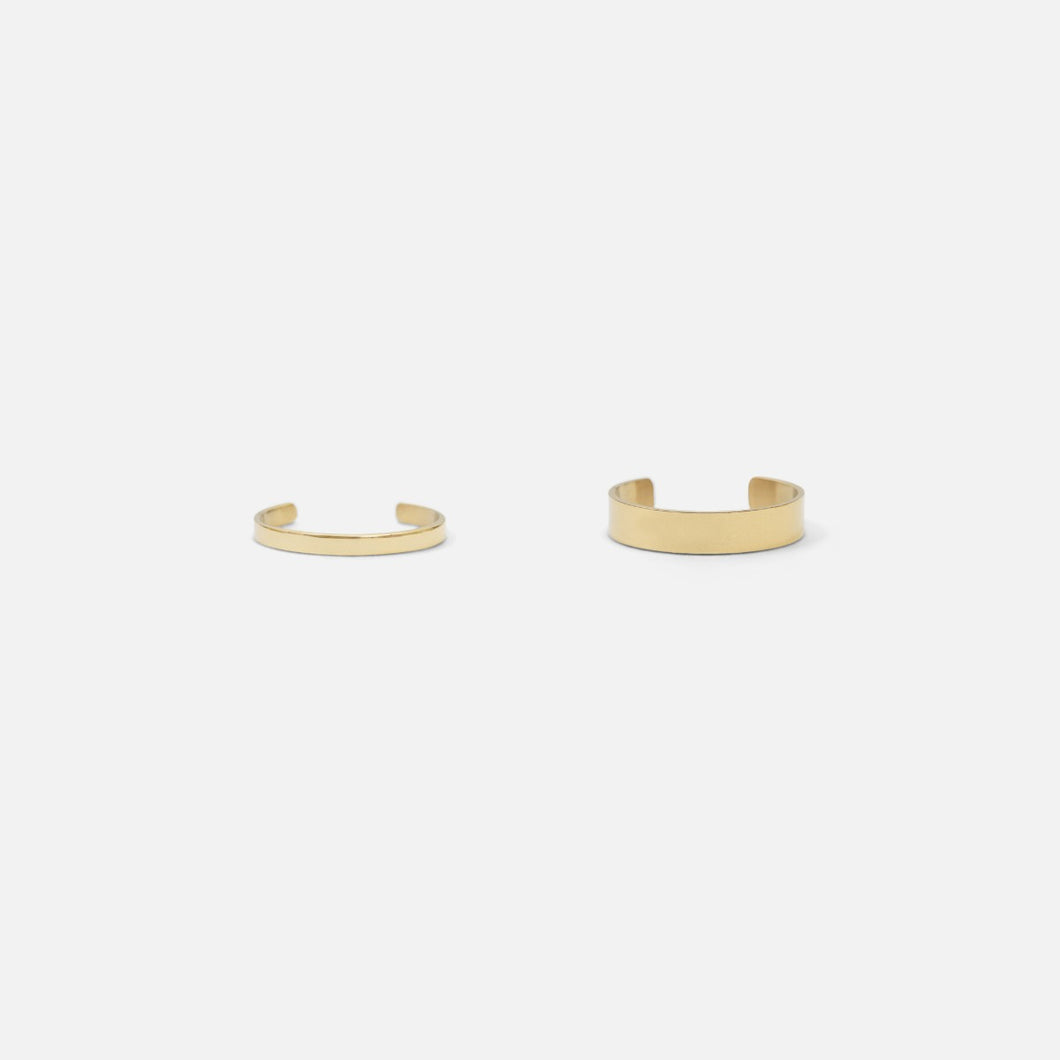 Set of two golden toes rings in stainless steel