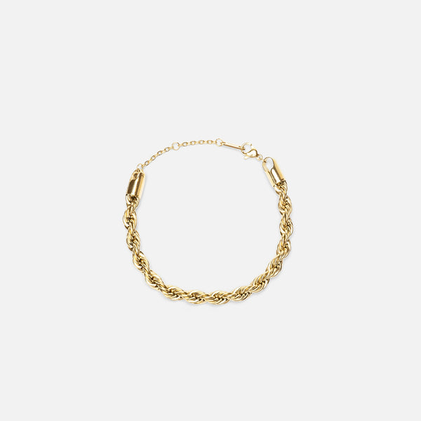 Charger l&#39;image dans la galerie, Bracelet doré chaîne torsadée en acier inoxydable
