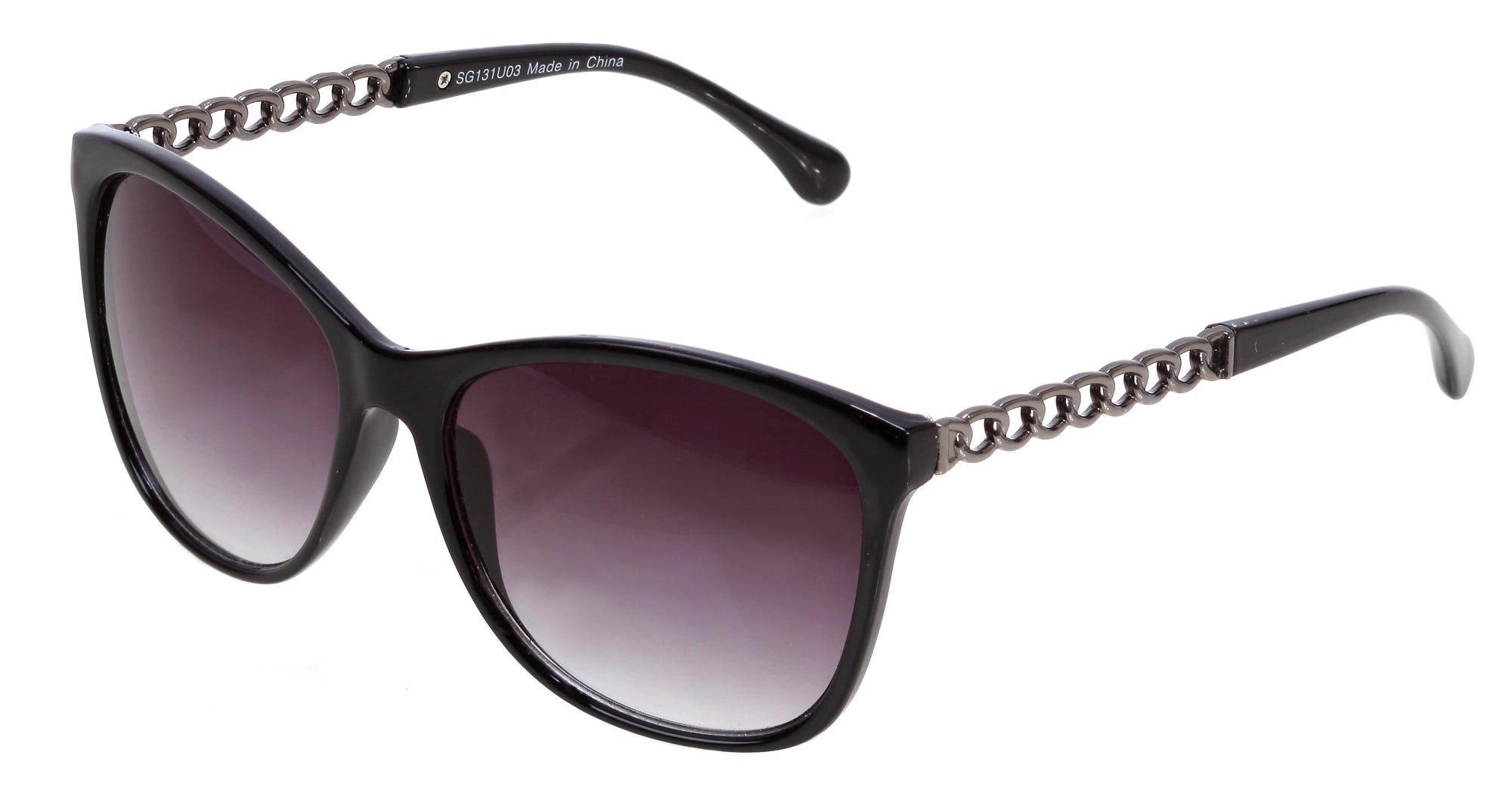 Black sunglasses with chains