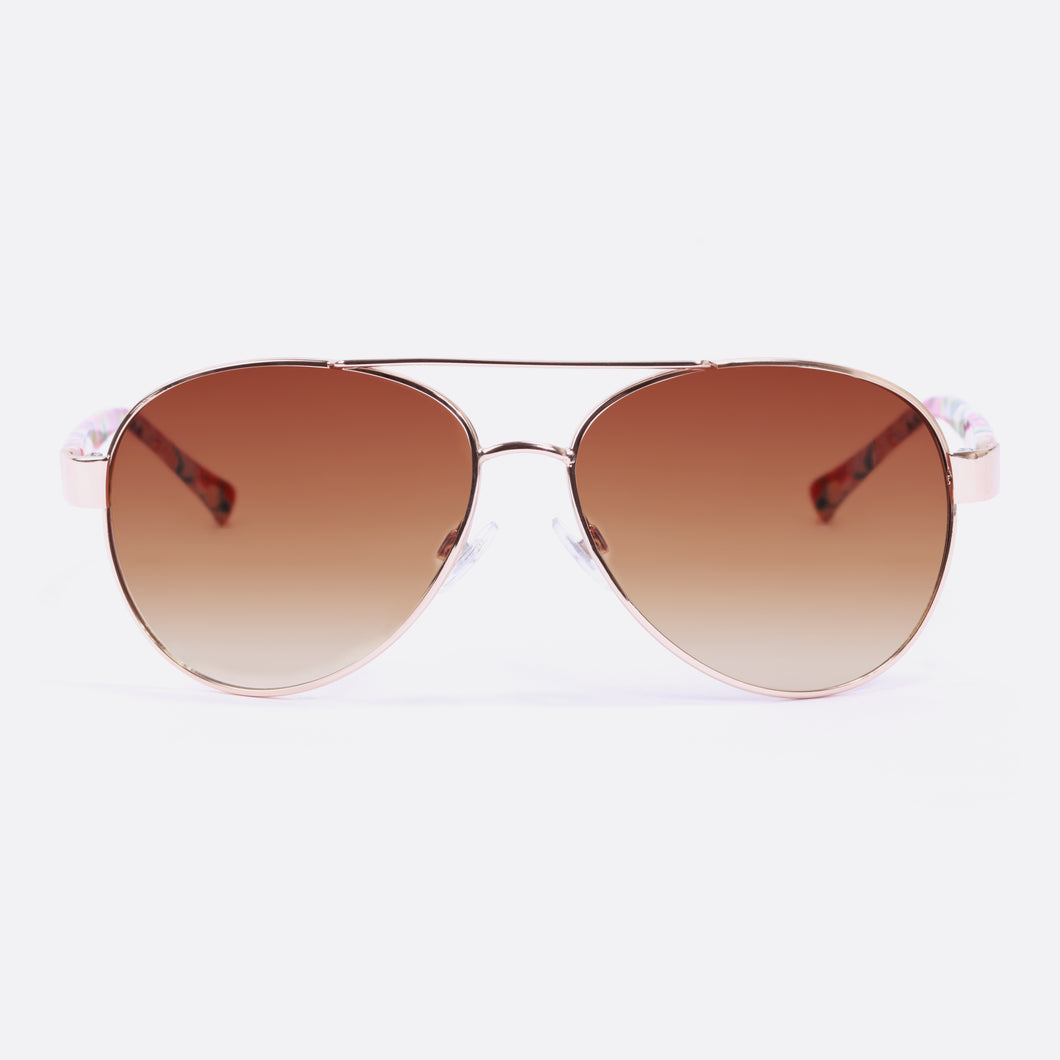 Lunettes de soleil aviateur et fleurs