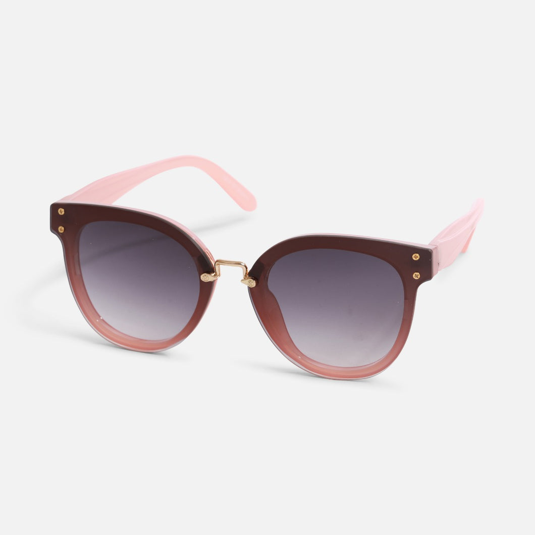 Pink sunglasses with straight bridge
