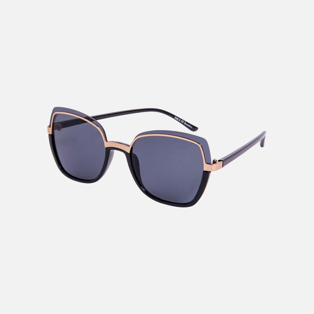 Lunettes de soleil œil de chat accent doré