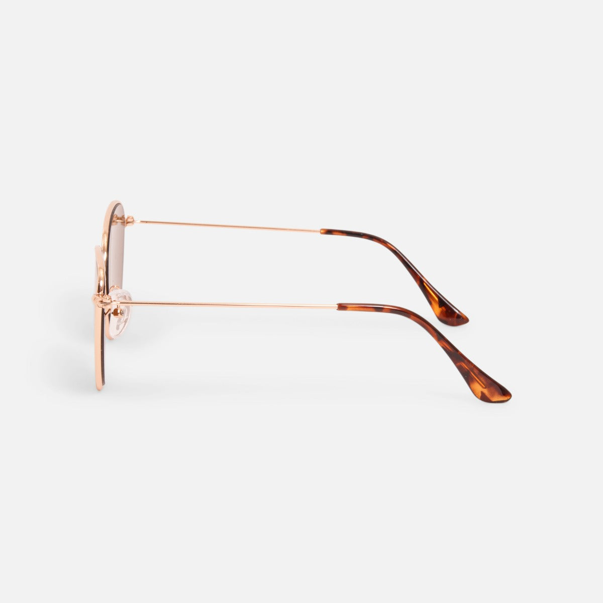 Aviator sunglasses with tortoise print and thin branches