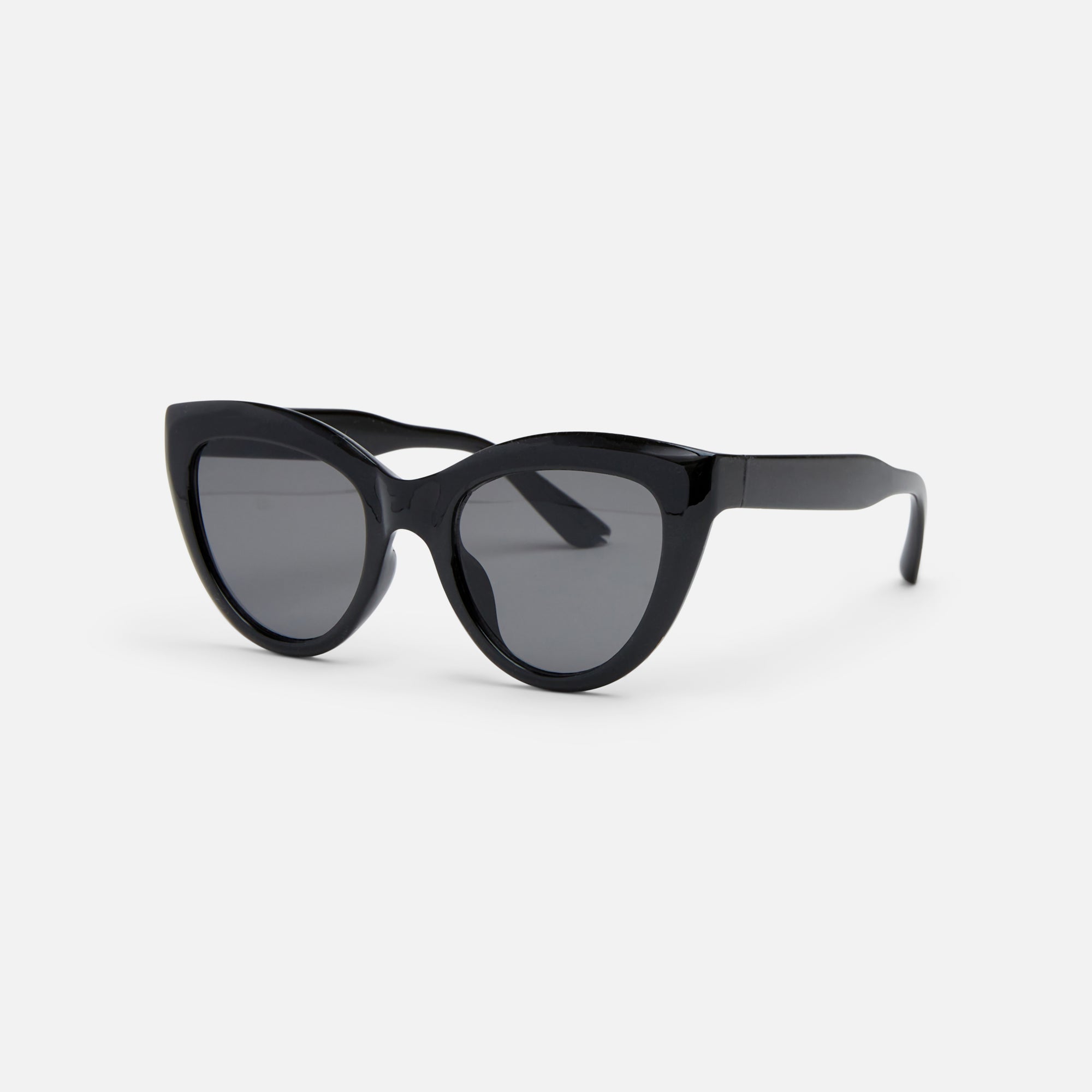 Lunettes de soleil noires forme oeil de chat Bizou