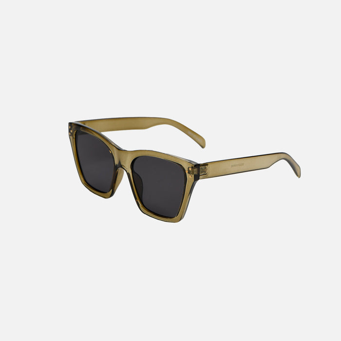 Lunettes de soleil rectangles monture verte