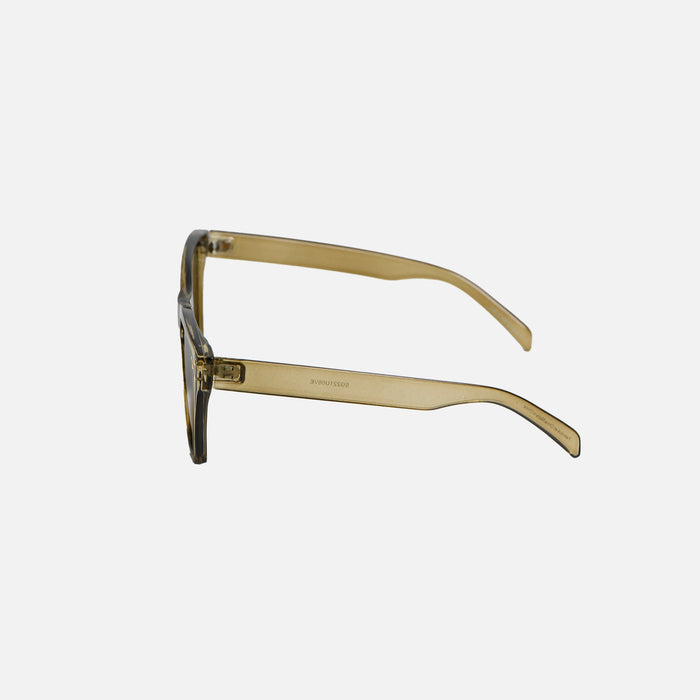 Lunettes de soleil rectangles monture verte