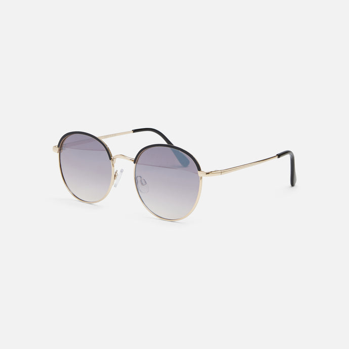 Two-tone round sunglasses