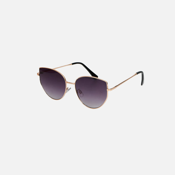 Load image into Gallery viewer, Cat eye sunglasses with thin gold frame
