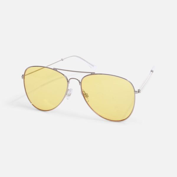 Load image into Gallery viewer, Yellow ‘’aviator’’ style sunglasses
