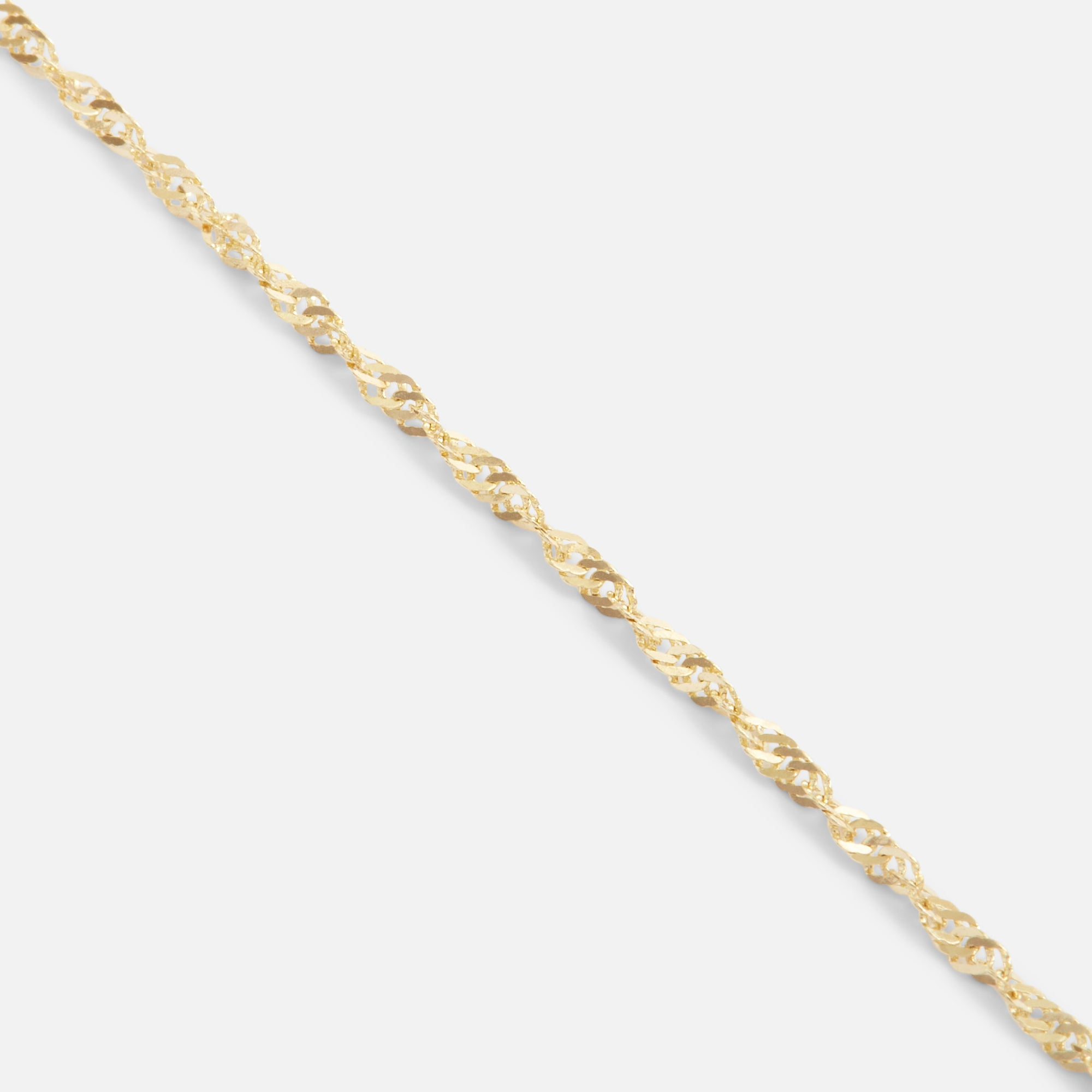 10'' singapore ankle chain 10k yellow gold