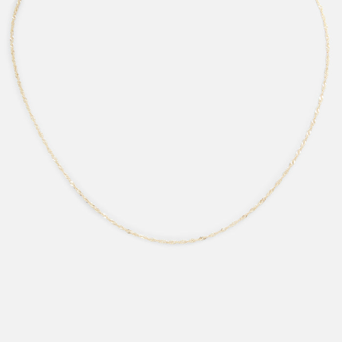 Chaîne singapour en or 10 carats 16 pouces