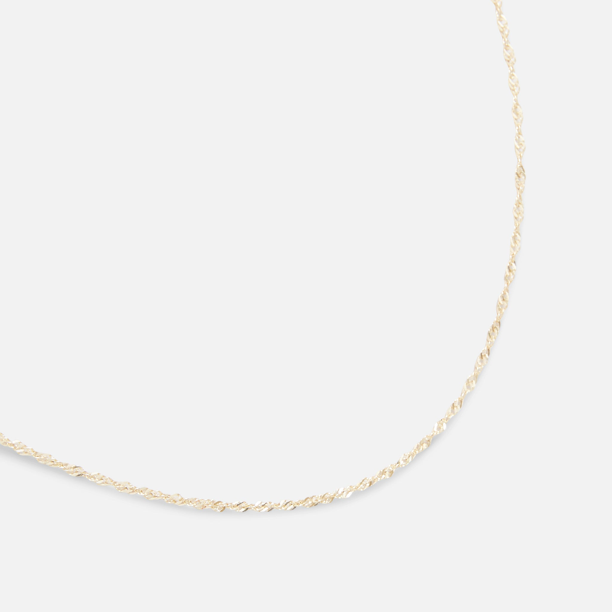 Chaîne singapour en or 10 carats 16 pouces