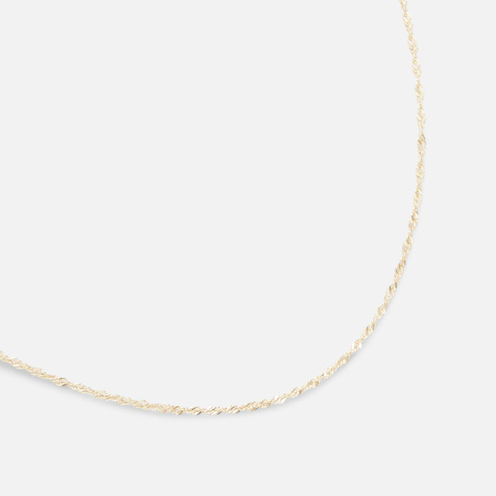 Chaîne singapour en or 10 carats 16 pouces