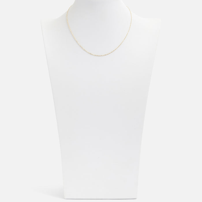 Chaîne singapour en or 10 carats 16 pouces