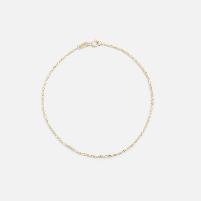 Bracelet singapore 7,5 pouces or 10 carats