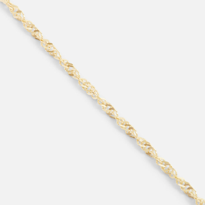 Bracelet singapore 7,5 pouces or 10 carats