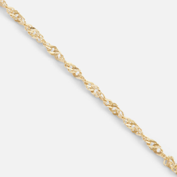 Load image into Gallery viewer, 9.5&#39;&#39; Singapore ankle chain 10k yellow gold
