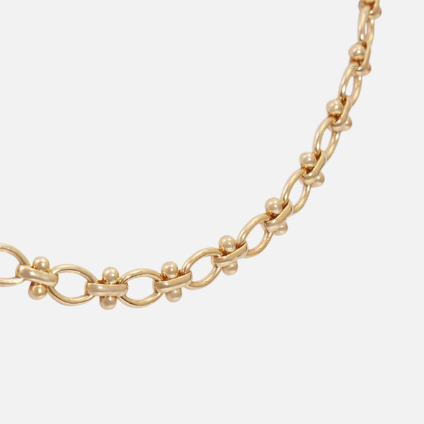 Load image into Gallery viewer, Golden necklace with wide links 18 inches
