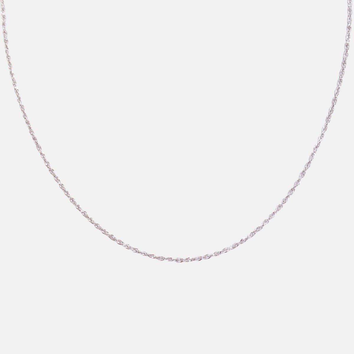 18 inch silvered chain, stainless steel