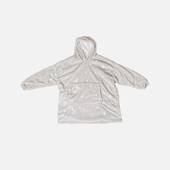 Snuggle beige pour enfant en sherpa lunes et étoiles