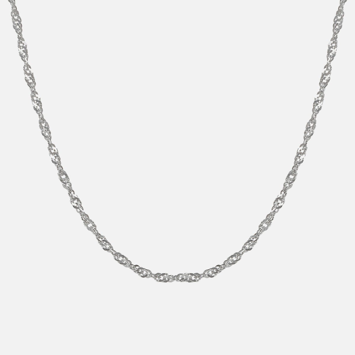 Sterling silver chain with twisted links 18 inches 