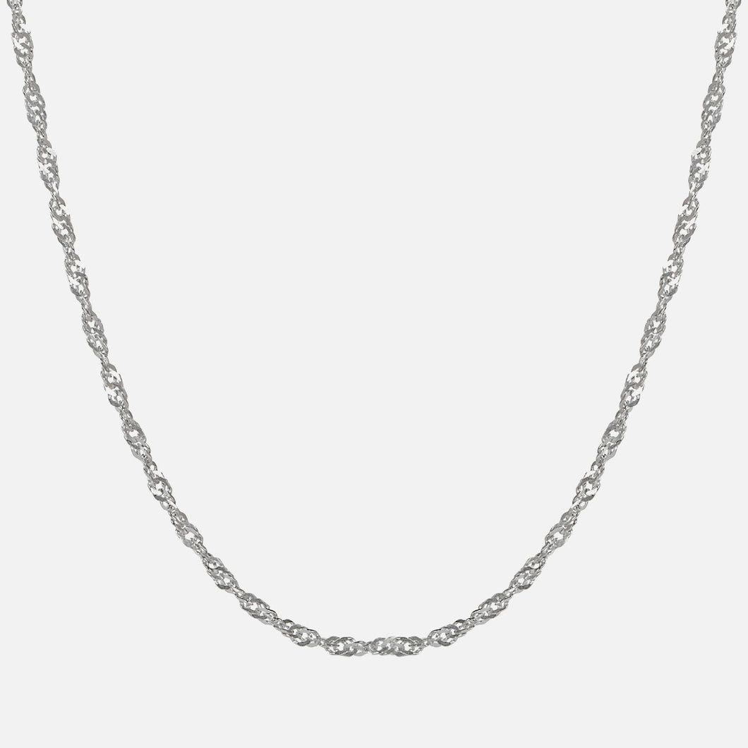 Sterling silver chain with twisted links 20 inches 