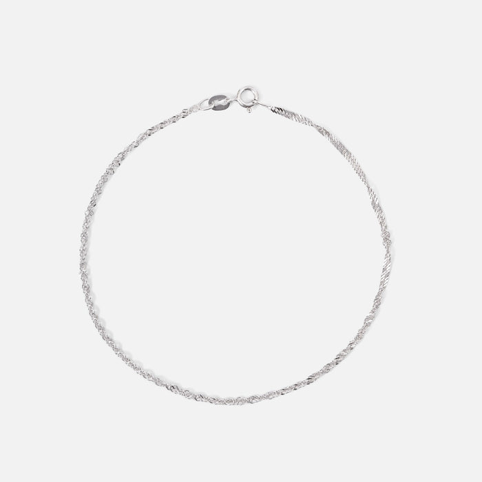 Bracelet argent sterling avec torsades