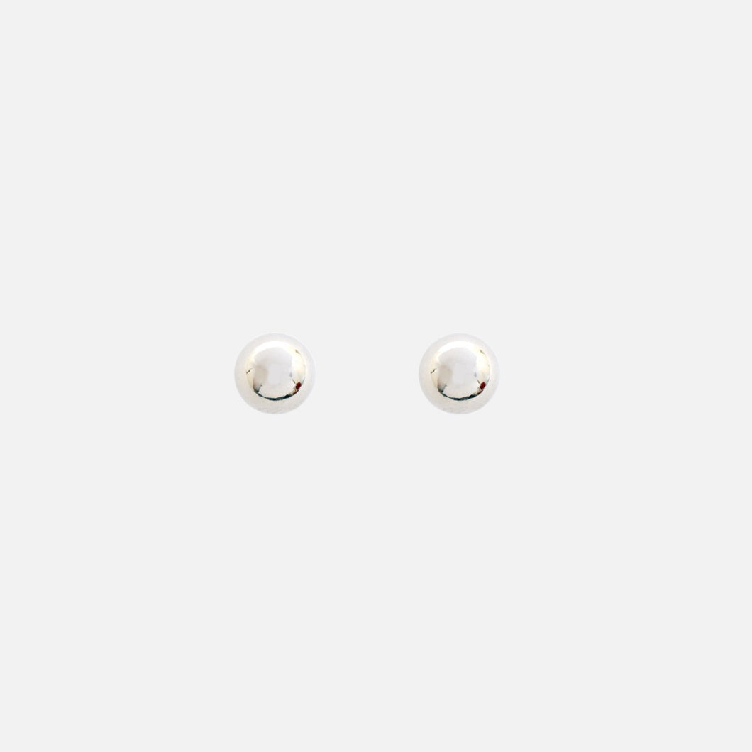 6mm stainless steel pearl earrings