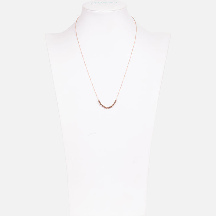 Rose gold necklace in stainless steel