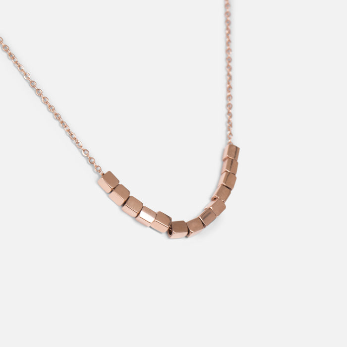 Rose gold necklace in stainless steel