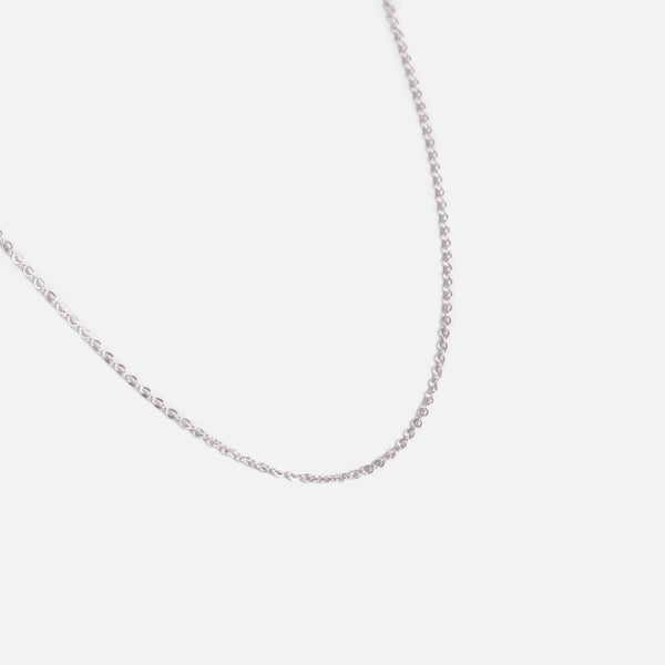 Load image into Gallery viewer, Thin silvered stainless steel chain (22’’)   
