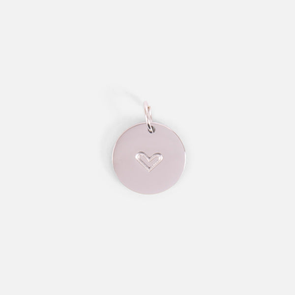 Load image into Gallery viewer, Small silvered charm with heart   
