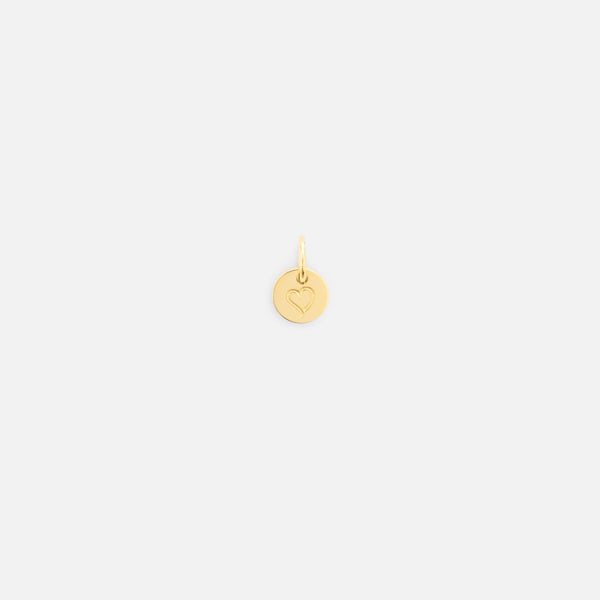 Load image into Gallery viewer, Small symbolic golden charm engraved &quot;heart&quot; 
