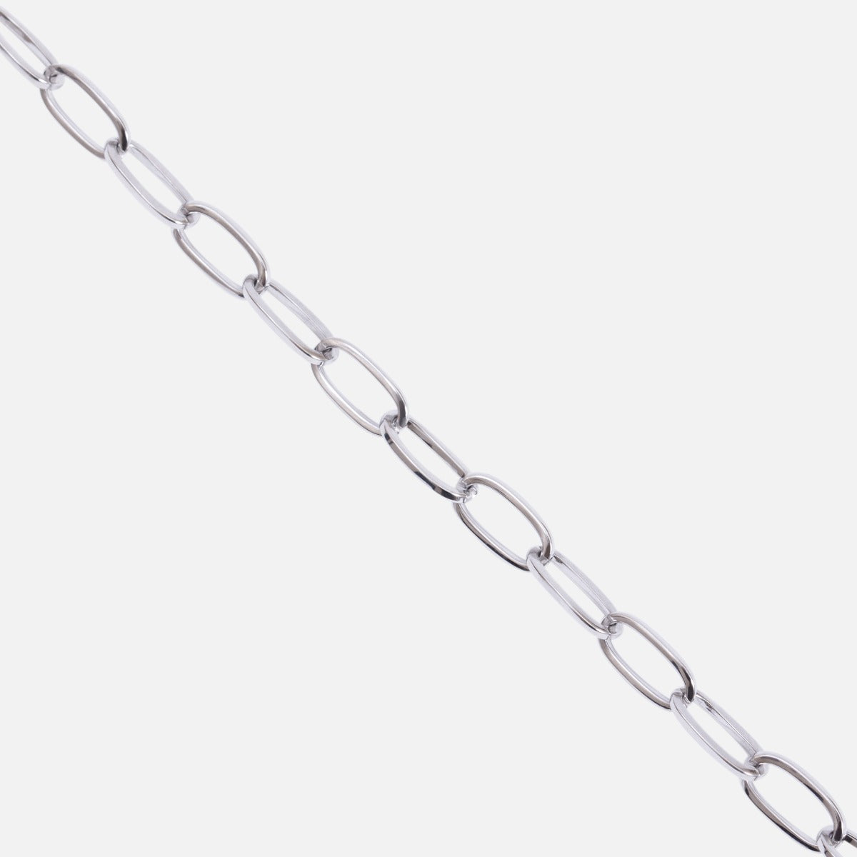 Bracelet argenté chaîne massive acier inoxydable