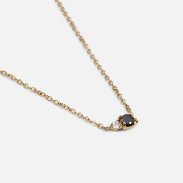 Load image into Gallery viewer, Stainless steel gold pendent with cubic zirconia stones
