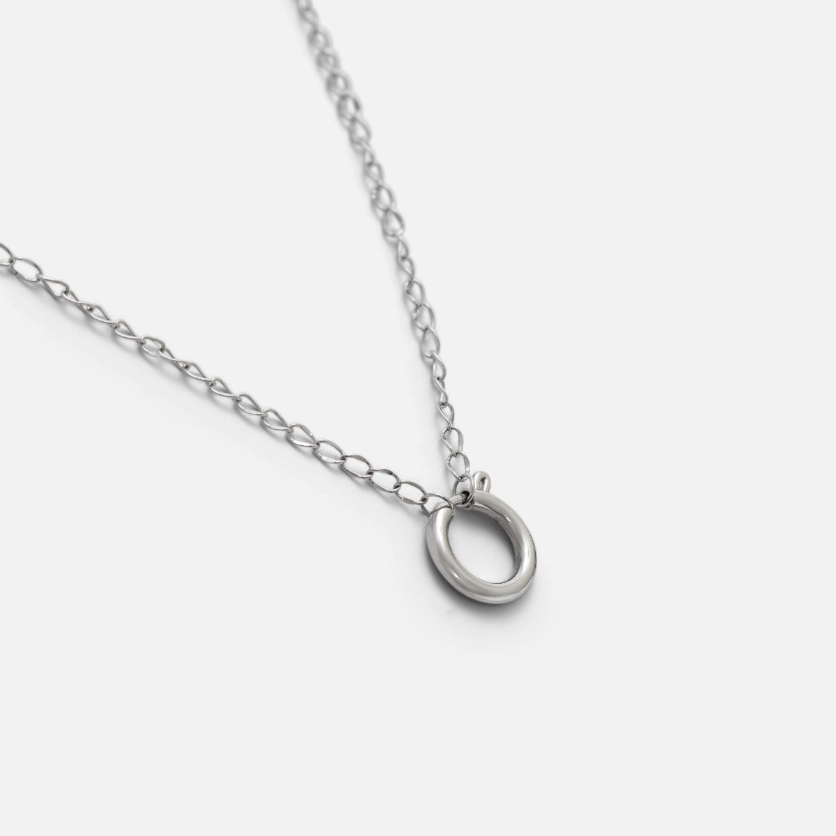 Silver chain with clasp pendent