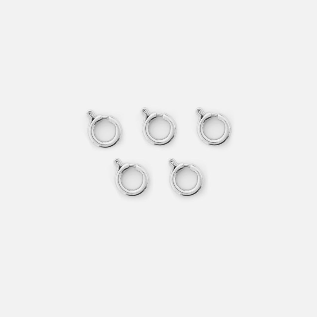 Set of 5 little silver clasps